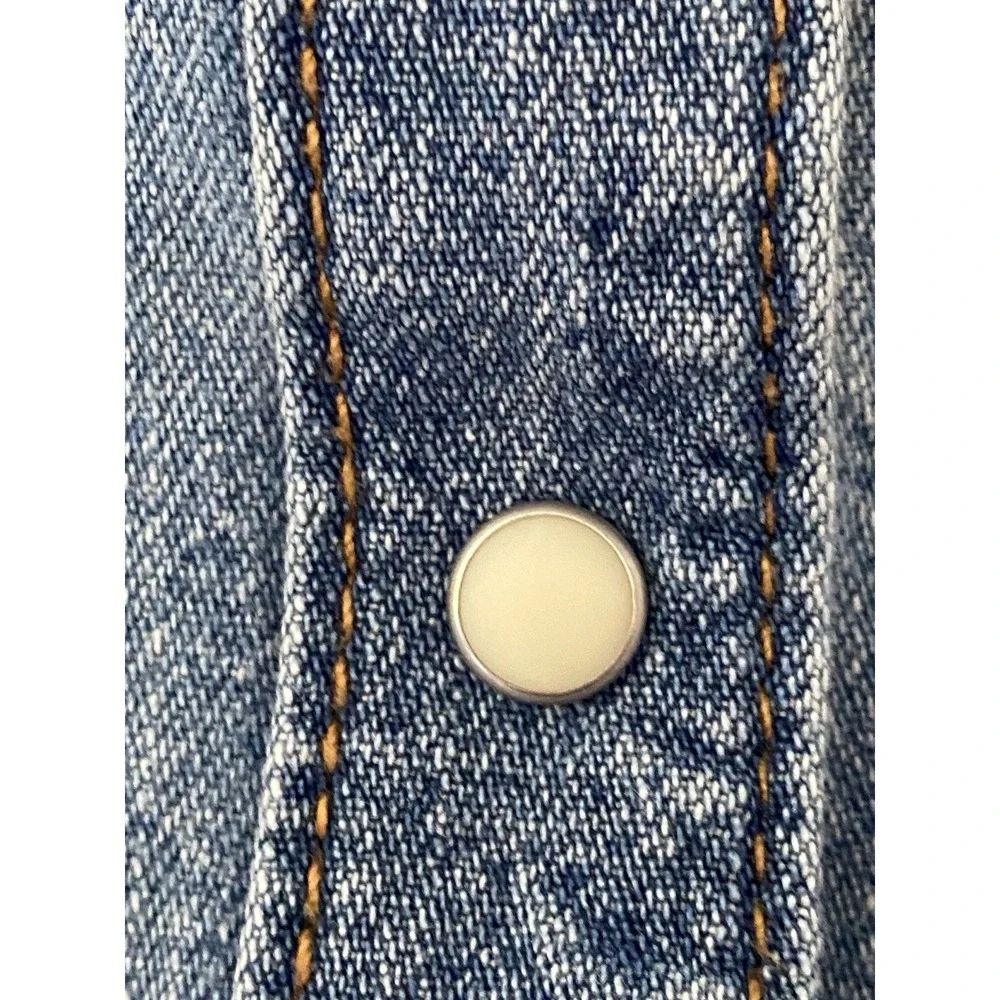 Gap‎ Girls Size XL Blue Denim Dress Pearl Snaps
